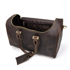 Genuine Leather Mens Cool Weekender Bag Travel Bag Duffle Bags Overnight Bag Holdall Bag for men