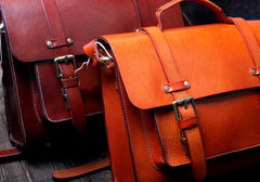 Genuine Leather Mens Cool Messenger Bag Briefcase Satchel Bag Bike Bag Cycling Bag for men