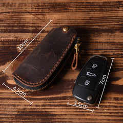 Handmade Leather Mens Cool Car Key Wallet Car Key Holder Car Key Case for Men - iChainWallets