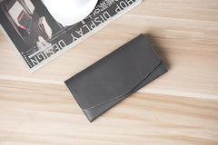 Handmade Leather Mens Clutch Wallet Cool Leather Wallet Long Phone Wallets for Men