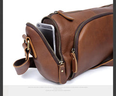 Genuine Leather Mens Messenger Bag Cool Weekender Bag Travel Bag Duffle Bags Overnight Bag Holdall Bag for men