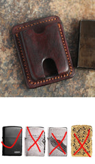 Cool Mens Leather Zippo Lighter Cases Zippo lighter Holders with clip