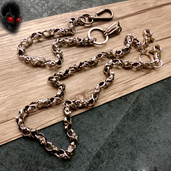 18‘’ Skull Wallet Chain Cool Biker Wallet Chain long wallet chain​ Biker Chain Wallet Skull Chain Skull Keychain 