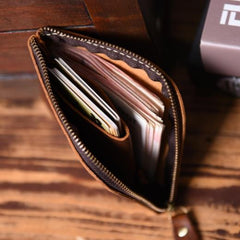 leather front pocket wallets for men Small Zippered Wallet Men Slim Wallet L Zip Wallet Front Pocket Wallets for Men