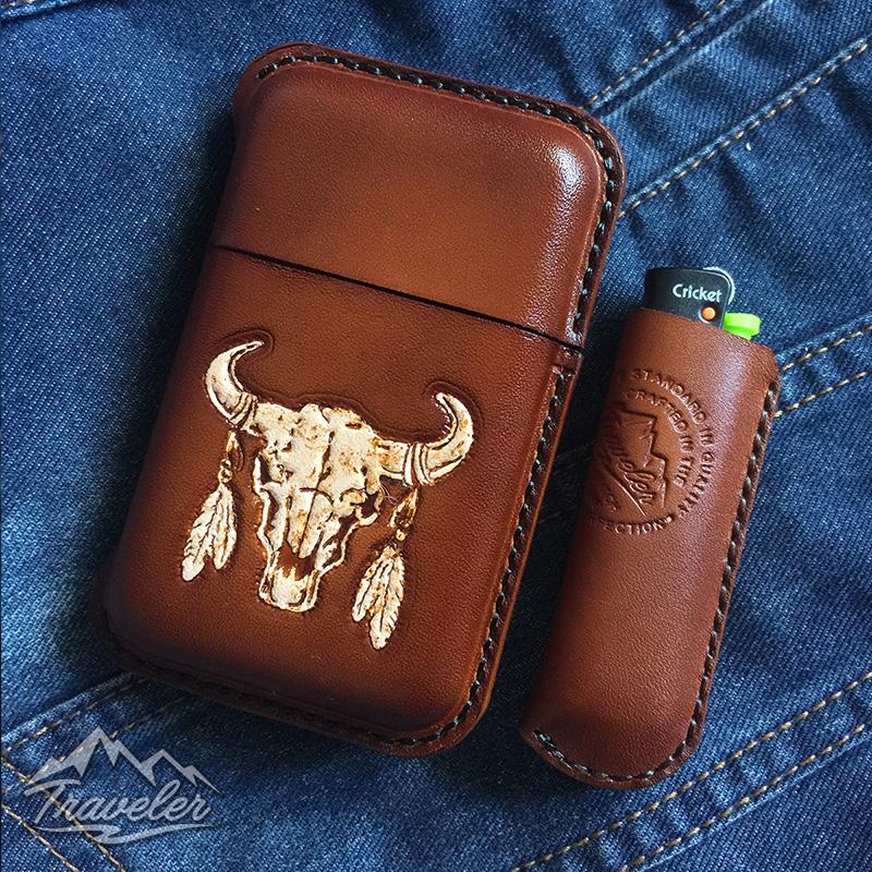 mens vintage cigarette holder Cool Leather Case Cigarette with Belt Lo iwalletsmen 1pc Vintage Cigarette Box, Suitable