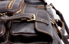 Genuine Leather Mens Cool Weekender Bag Travel Bag Duffle Bags Briefcase Messenger Bag for men