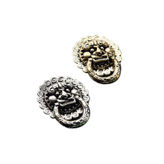 Silver Wallet Conchos Chinese Lion Conchos Button Conchos Screw Back Decorate Concho Chinese Lion Biker Wallet Concho