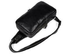 Leather Mens Cool Sling Bag Crossbody Bag Chest Bag for men