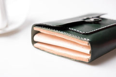 Handmade Leather Mens Cool Short Wallet Card Holder Small Card Wallets for Men Women
