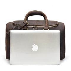 Genuine Leather Mens Cool Weekender Bag Travel Bag Duffle Bags Overnight Bag Holdall Bag for men