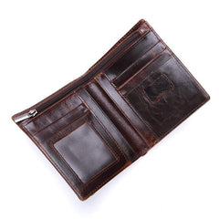 Vintage Mens Wallet Small Slim Bifold Wallet Front Pocket Wallet for Men