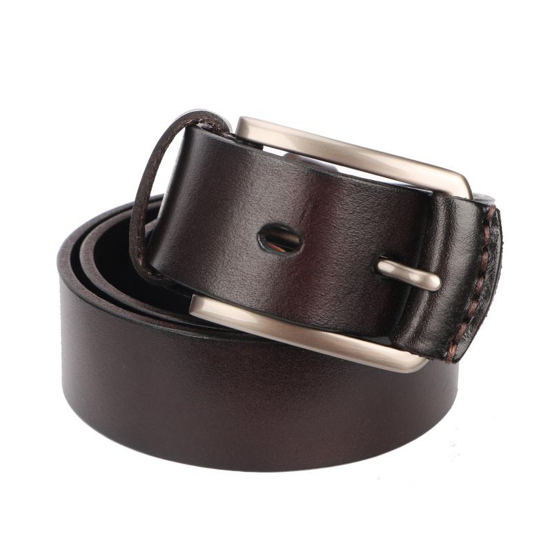 Cool Handmade Buckle Black Leather Mens Belt Dark Brown Leather Belts for Men