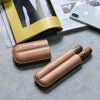 Cool Brown Leather Mens 2pcs Cigar Case Cool Custom Leather Cigar Case for Men