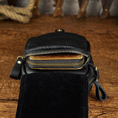 Genuine Leather Mens Waist Bag Hip Pack Belt Bag Fanny Pack Bumbag Chest Bag Sling Bag for Men