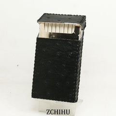 Cute Handmade Leather Womens Pink Black Cigarette Holder Case for Women