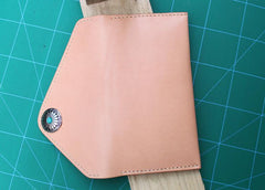 Handmade Leather Mens Envelope Long Wallet Cool Long Wallet for Men