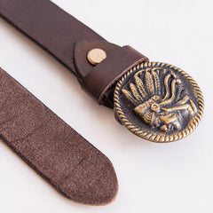 Handmade Genuine Custom Leather Mens Indian Leather Men Coffee Belt for Men - iChainWallets