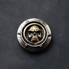 Wallet Conchos Skull Conchos Button Skull Conchos Screw Back Decorate Concho Silver Skull Death Biker Wallet Concho Wallet Conchos