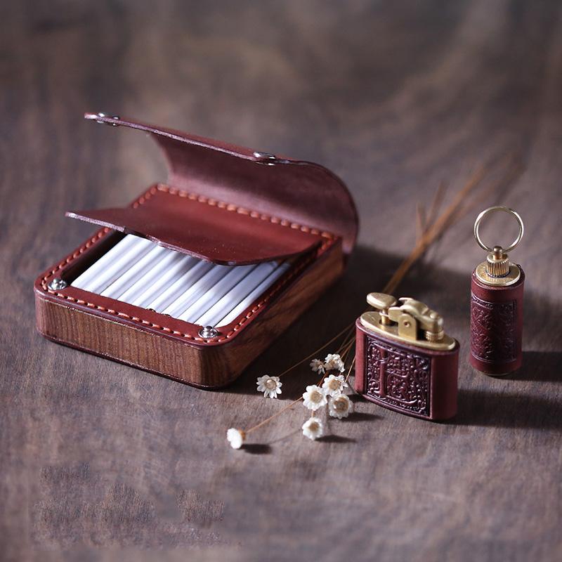 unique cigarette holder Meerschaum - Maroon Stem forward accessory that complements any style Handmade Wooden Coffee Leather Mens