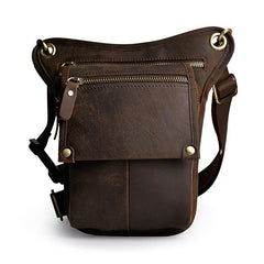 Cool Mens Leather Belt Pouch Small Shoulder Bag Waist Bag BELT BAG For Men