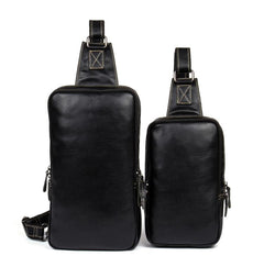 Leather Mens Cool Sling Bag Crossbody Bag Chest Bag for men