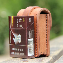 Cool Leather Mens Cigarette Case with Belt Loop Handmade Cigarette Holder for Men