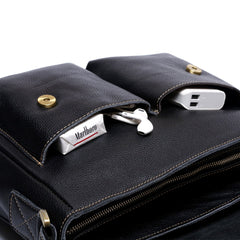 Genuine Leather Mens Cool Messenger Bag Chest Bag Bike Bag Cycling Bag for men