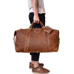 Cool Vintage Leather Mens Duffle Bags Weekender Bag Overnight Bag Travel Bag