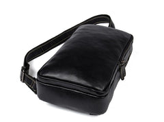 Leather Mens Cool Sling Bag Crossbody Bag Chest Bag for men