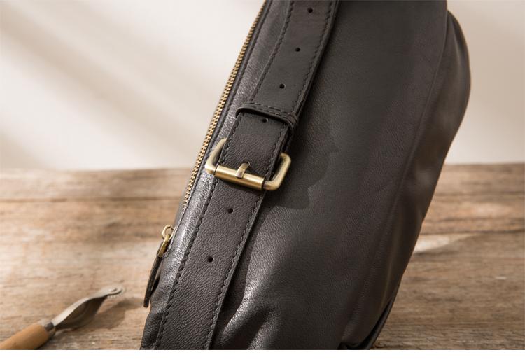 Leather Mens Fanny Pack Mens Black Waist Bags Hip Pack Belt Bag For Me –  iwalletsmen
