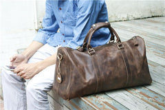 Cool Leather Mens Weekender Bags Travel Bag Shoulder Bags for Men