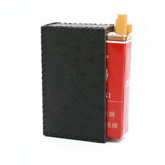 Handmade Black Leather Cigarette Holder Mens Cool Cigarette Holder Case for Men