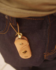 Brown Handmade Mens Leather Keyholders With Hook Cool KeyChains Key Holders KeyRing for Men