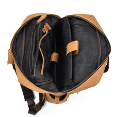 Genuine Leather Vintage Mens Cool Backpack Large Travel Backpack Hiking Backpack For Men