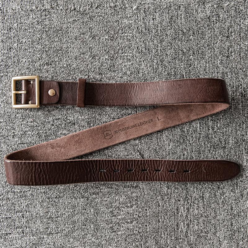 Handmade Genuine Custom Leather Mens Leather Men Coffee Belt for Men - iChainWallets