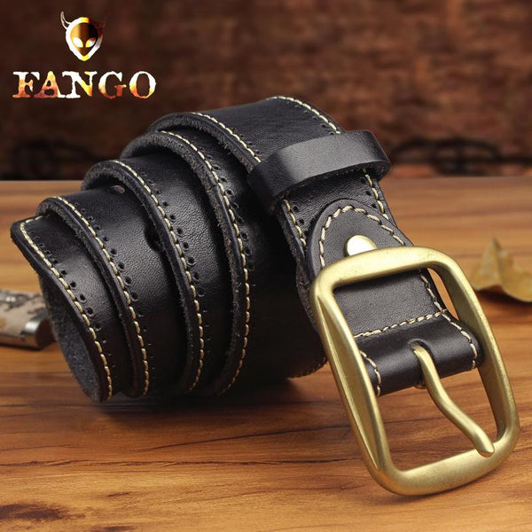 Genuine Leather Mens Leather Men Brown Black Belt for Men Cool Leather Belt
