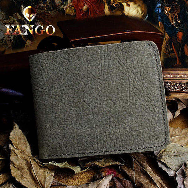 Handmade Leather Mens Cool Slim Leather Wallet Men billfold Wallets Bifold for Men