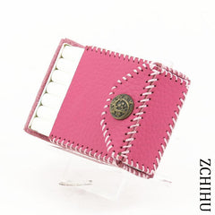 Cool Handmade Leather Womens Pink Cigarette Holder Case Cigarette Holder for Women