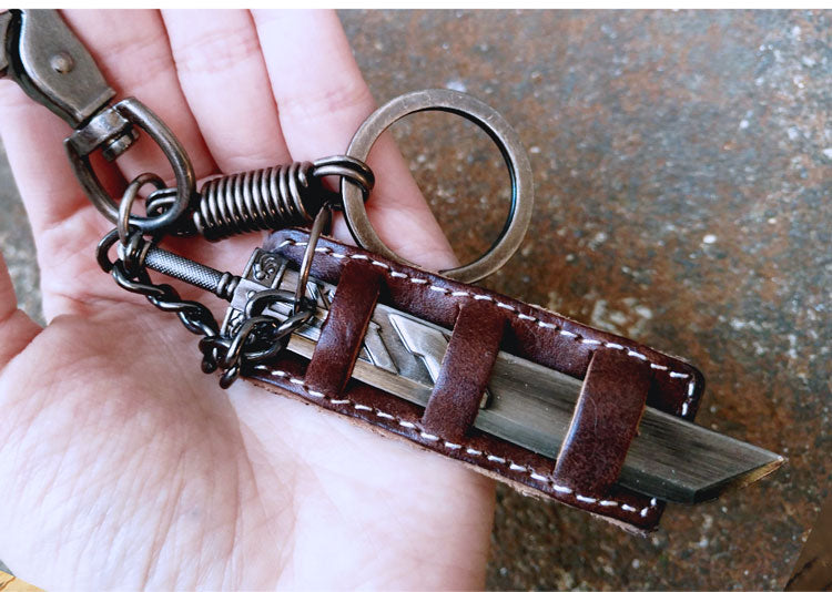 Handmade Biker Trucker Plug Motorcycle Cool Key Ring Keychain Fob Leat –  iChainWallets
