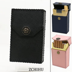 Handmade Cool Leather Womens Black Cigarette Holder Case Cigarette Holder for Women