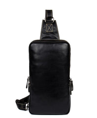 Leather Mens Cool Sling Bag Crossbody Bag Chest Bag for men