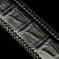 Handmade Black Leather Mens Belt Black Cool Leather Men Belt for Men