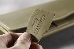 Handmade Leather Mens Clutch Wallet Cool Leather Wallet Long Phone Wallets for Men