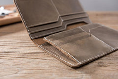 Handmade Leather Mens Clutch Wallet Cool Leather Wallet Long Phone Wallets for Men