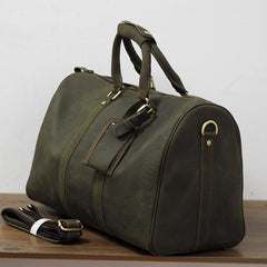 Cool Leather Mens Overnight Bag Weekender Bag Vintage Travel Bags Duffle Bag for Men