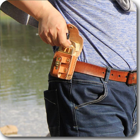 cigarette belt Cool Leather Mens Cigarette Case with Belt Loop Cigarette Holder Light –  iChainWallets