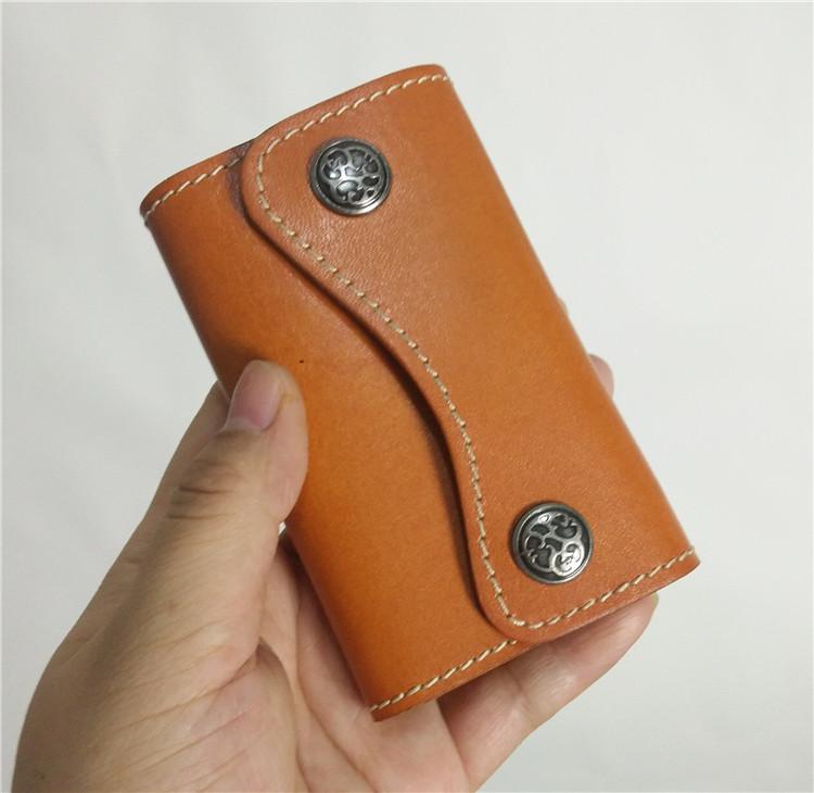 Handmade Mens Leather Biker Key Wallet Cool Small Key Wallet Key Holde ...