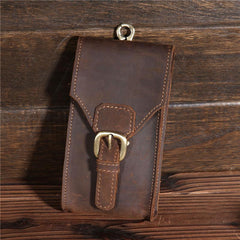 Cool MEN LEATHER Cell Phone Holsters Belt Pouch for Men
