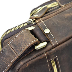 Handmade Leather Mens Cool Small Messenger Bag iPad Bag Chest Bag Bike Bag Cycling Bag for men