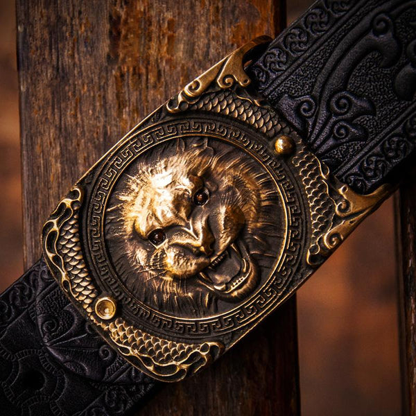 Handmade Black Leather Mens Belt Cool Leather Men Belts for Men